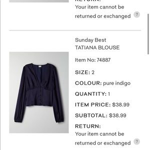 Tatianna Sunday Best - aritzia NWT
